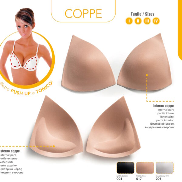 COPPE PER REGGISENO A SPESSORE DIFFERENZIATO MODELLO TRIANGOLO 1161T