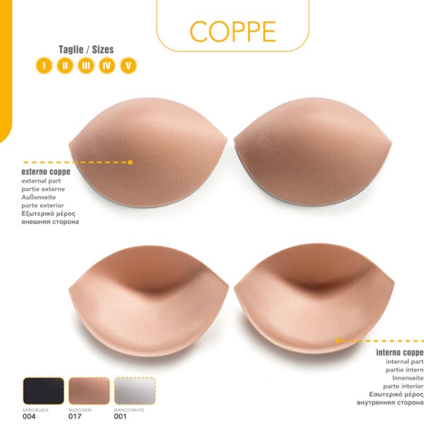 COPPE PER REGGISENO A SPESSORE DIFFERENZIATO MODELLO TRIANGOLO 1161T