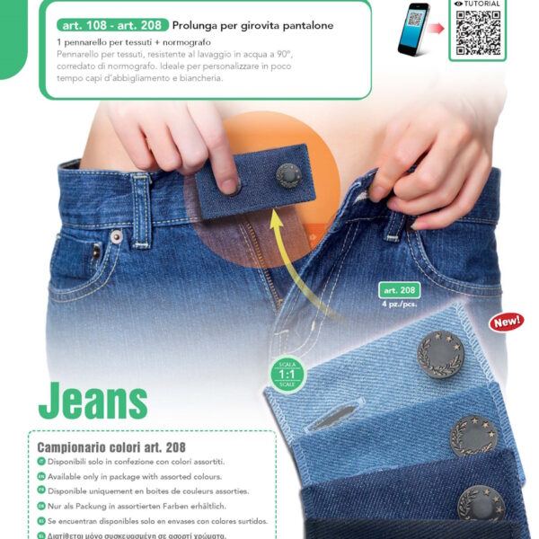 PROLUNGA PER GIROVITA PANTALONE IN JEANS 208